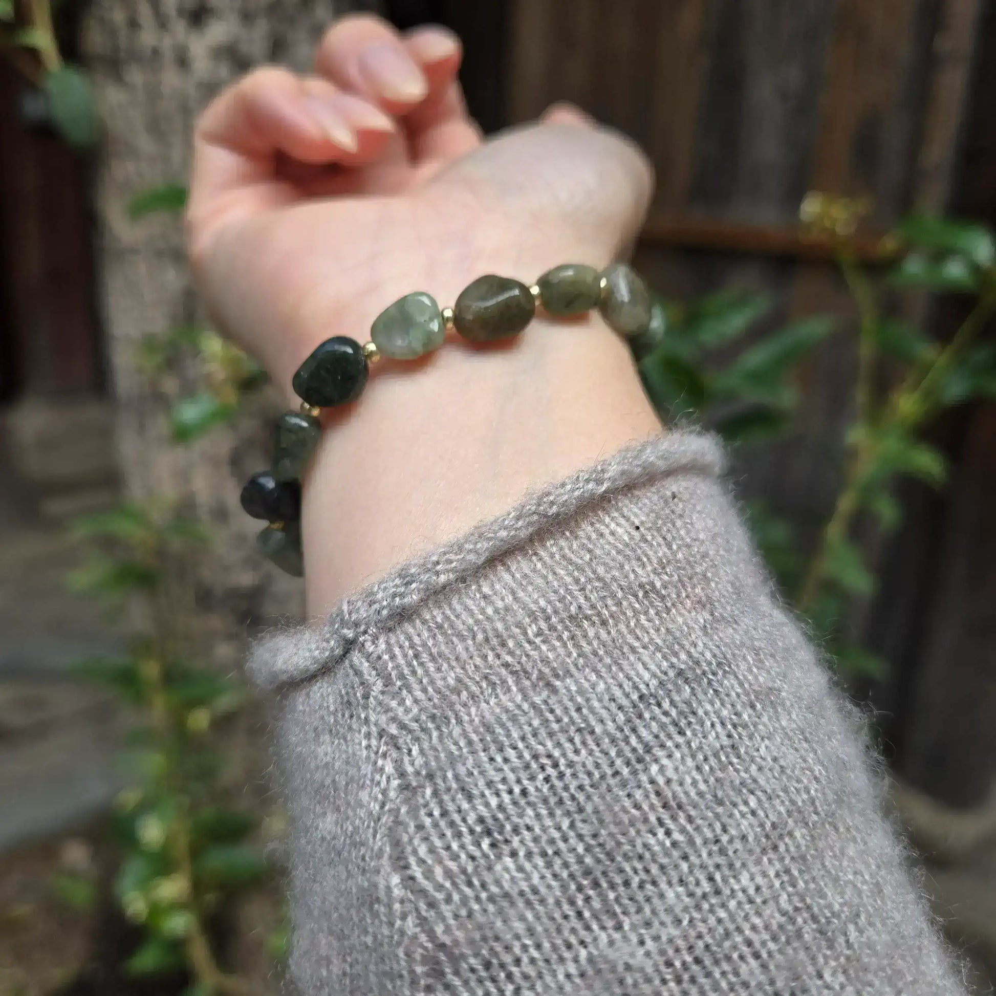 Natural Moss Agate Stone Close-up - Genuine Green Crystal with Forest Inclusions for Abundance and Growth - 8fortune