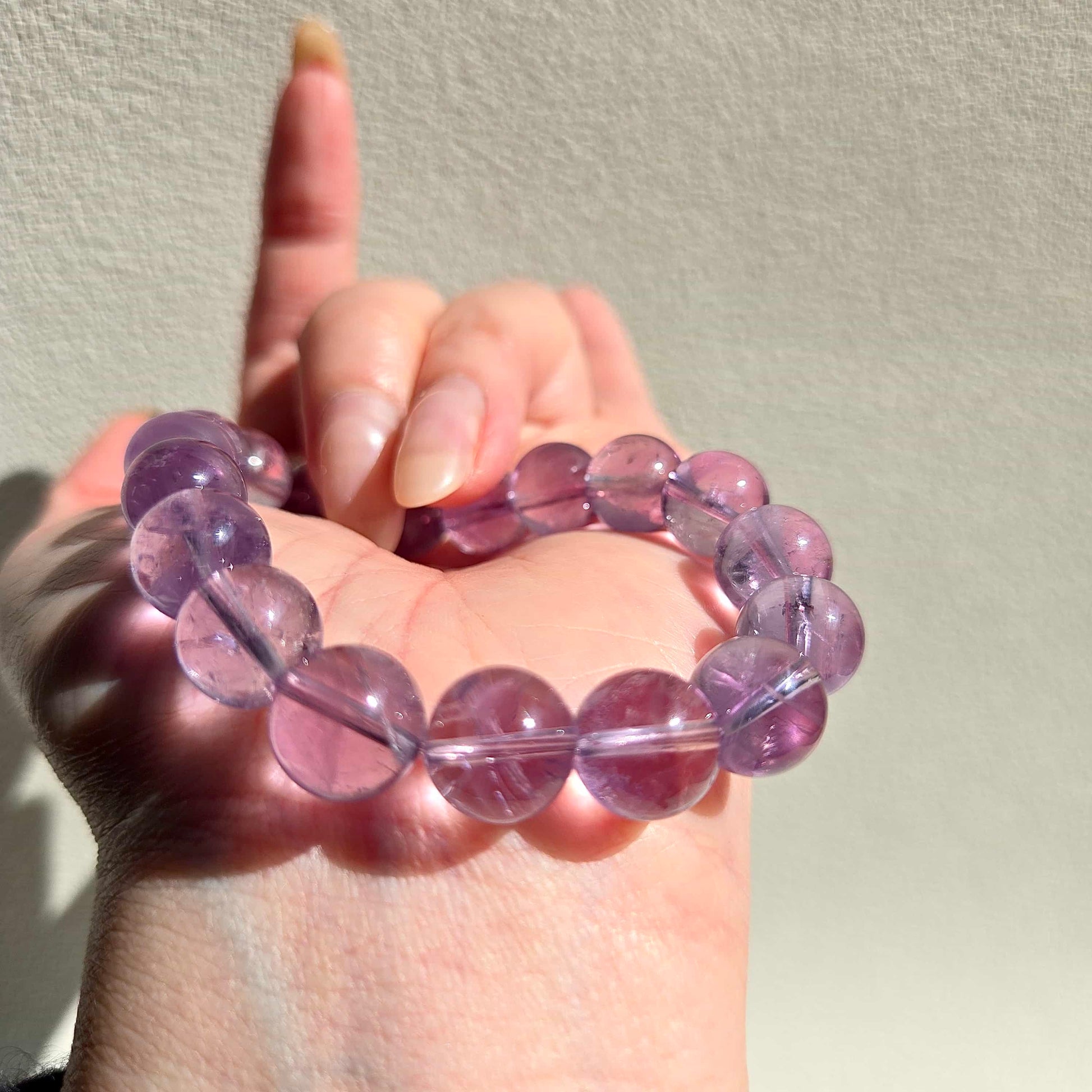 Natural Premium-Grade Amethyst Crystal Bracelet (10mm)