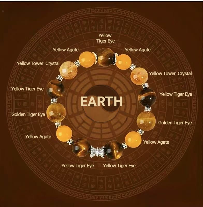 Earth Element Crystal Bracelet - 8fortune