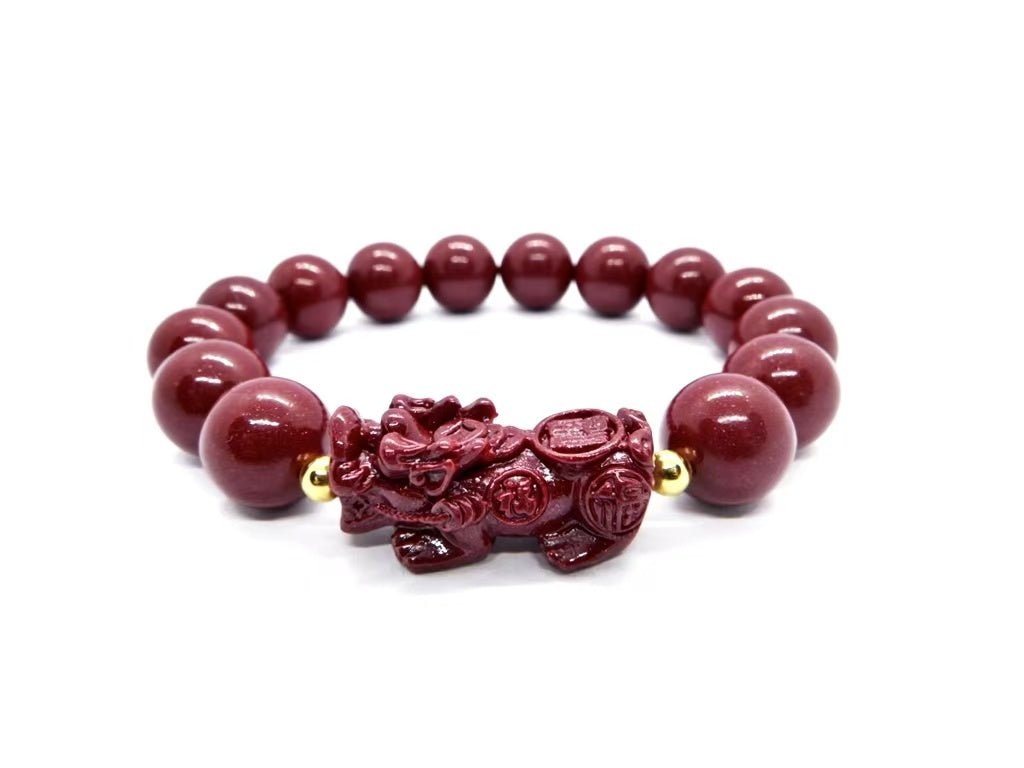 Fengshui Genuine Cinnabar Pi Xiu Bracelet - 8fortune
