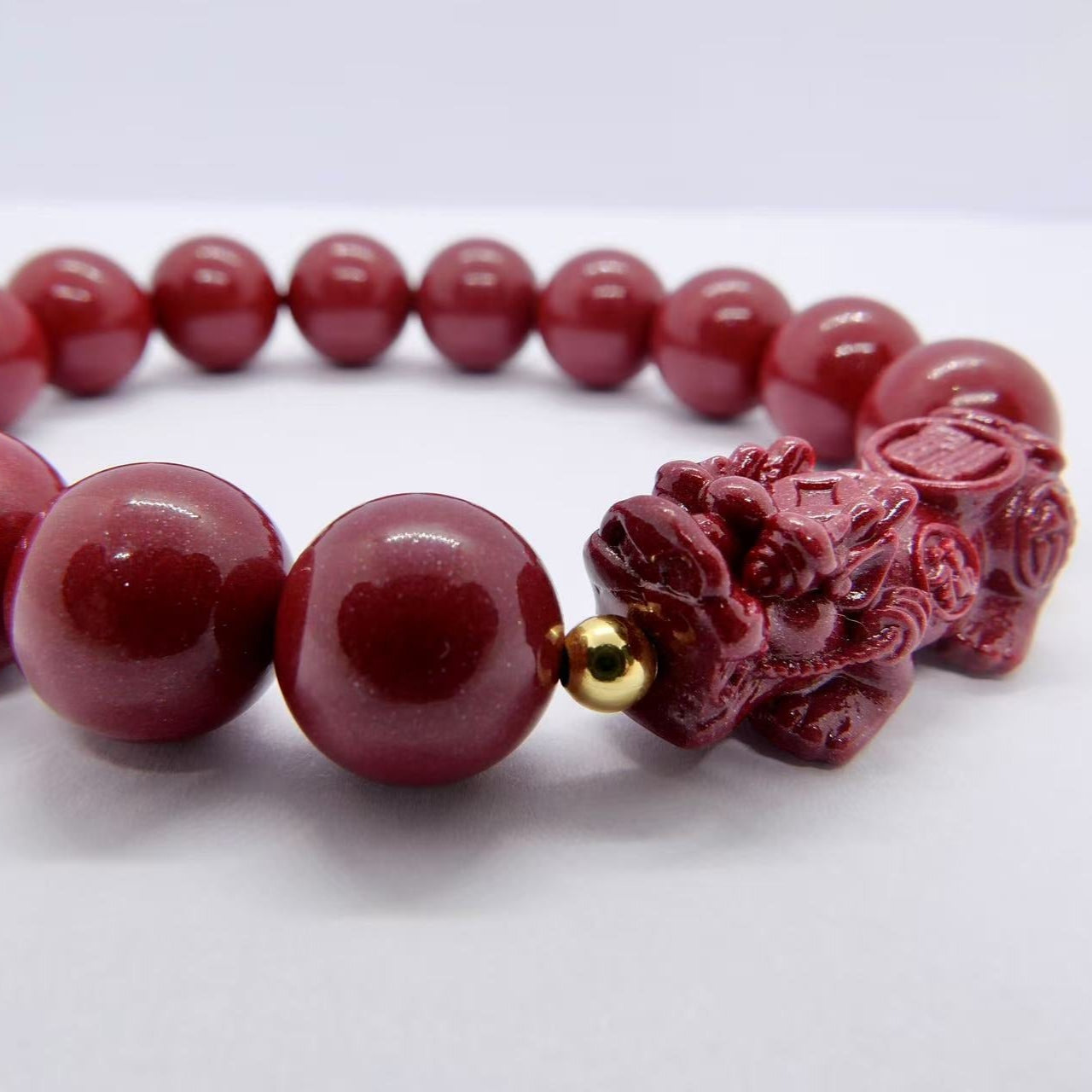 Fengshui Genuine Cinnabar Pi Xiu Bracelet - 8fortune