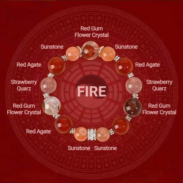 Fire Element Crystal Bracelet - 8fortune