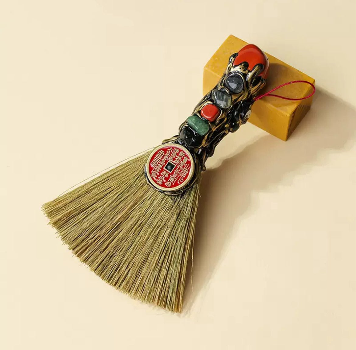 Five - Element Crystal Broom Decor - 8fortune