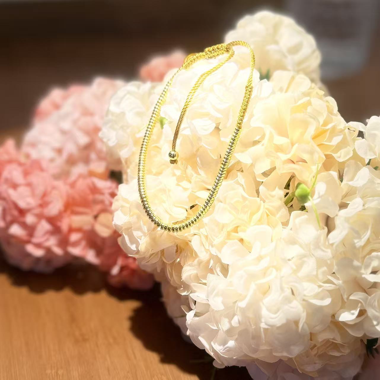 Golden Circle Weave Bracelet - 8fortune