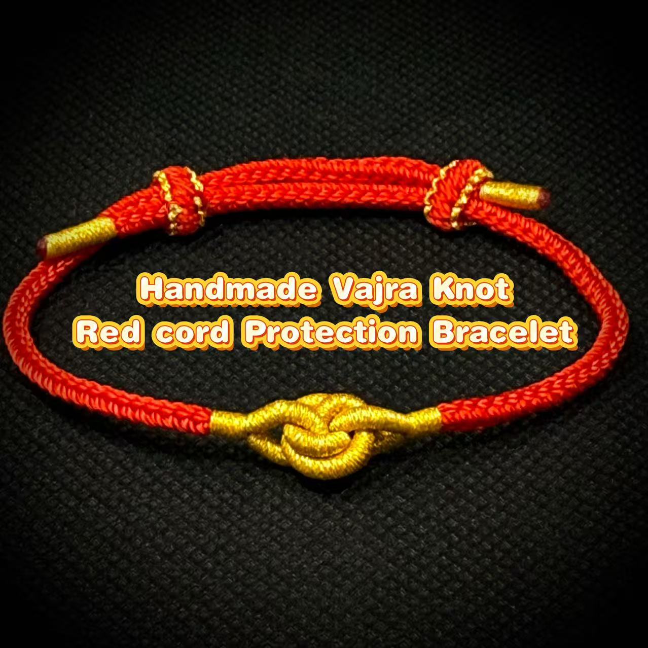 Handmade Red Cord Protection Bracelet - Adjustable Buddhist Lucky Knots Spiritual Gift - 8fortune