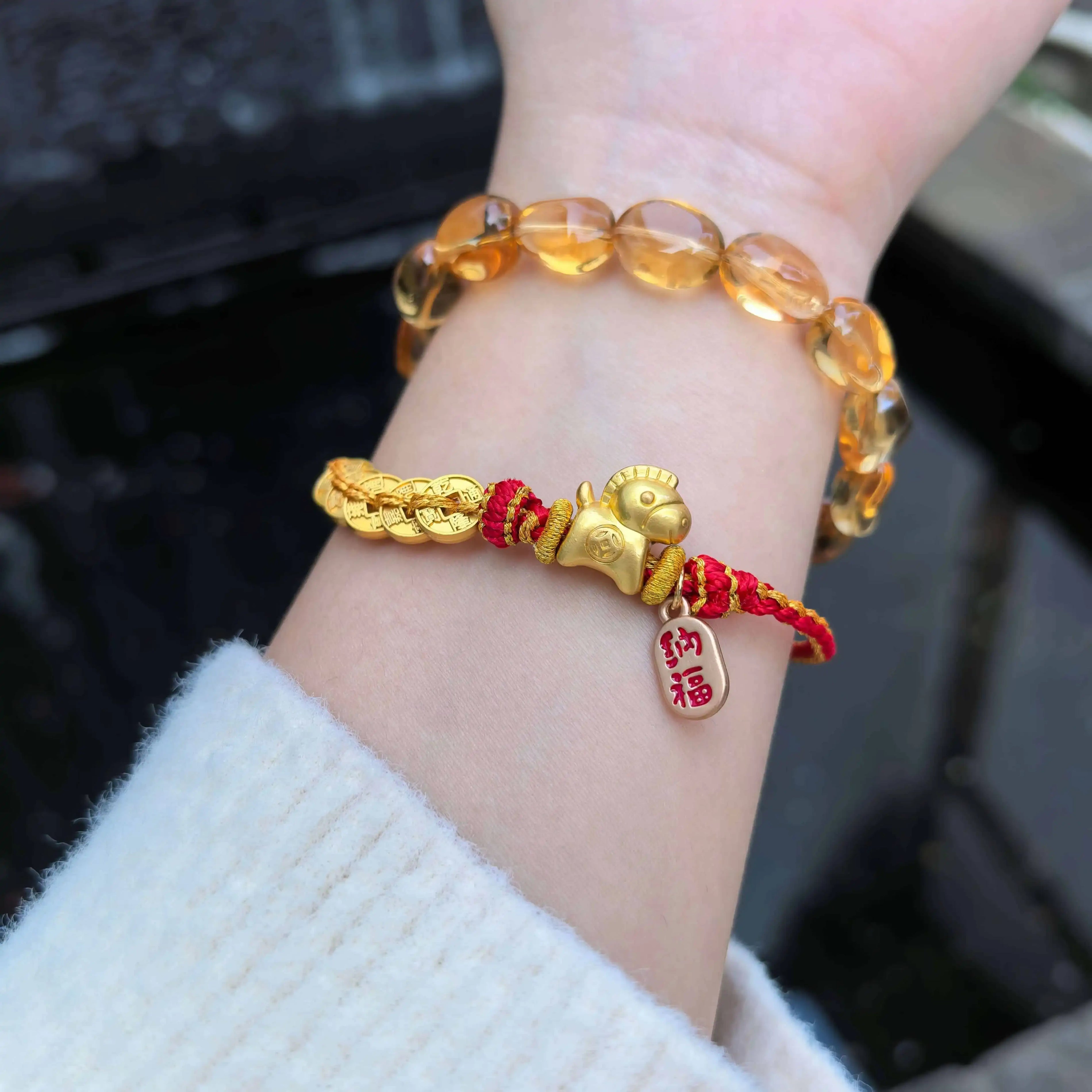 Authentic Five Emperor Coins Bracelet for Horse Year 2026 - Ancient Chinese Coins for Wealth and Protection - 8fortune